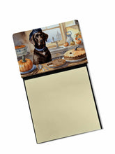 Load image into Gallery viewer, Chocolate Lab Fall Kitchen Pumpkins Sticky Note Holder- Refiilable Desk Accessory Note Pad