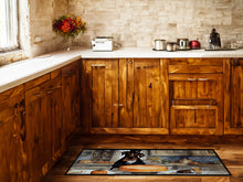 Load image into Gallery viewer, Chocolate Lab Fall Kitchen Pumpkins Runner Mat 28x58