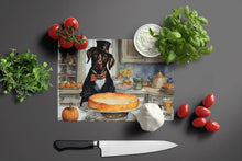 Load image into Gallery viewer, Chocolate Lab Fall Kitchen Pumpkins Glass Cutting Boards – Durable, Decorative Kitchen Art Large