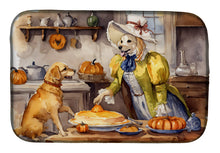 Load image into Gallery viewer, Yellow Lab Fall Kitchen Pumpkins Dish Drying Mat
