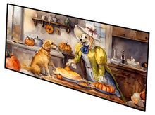 Load image into Gallery viewer, Yellow Lab Fall Kitchen Pumpkins Runner Mat 28x58