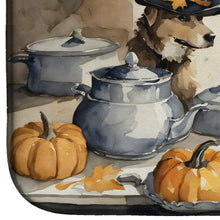 Load image into Gallery viewer, Yellow Lab Fall Kitchen Pumpkins Dish Drying Mat