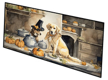 Load image into Gallery viewer, Yellow Lab Fall Kitchen Pumpkins Runner Mat 28x58