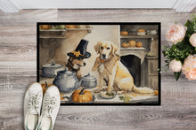 Load image into Gallery viewer, Yellow Lab Fall Kitchen Pumpkins Doormat - 24x36 Decorative Floor Mat – Indoor/Outdoor Rug with Artistic Flair