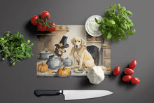 Load image into Gallery viewer, Yellow Lab Fall Kitchen Pumpkins Glass Cutting Boards – Durable, Decorative Kitchen Art Large