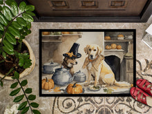 Load image into Gallery viewer, Yellow Lab Fall Kitchen Pumpkins Doormat -  18x27 Decorative Floor Mat – Indoor/Outdoor Rug