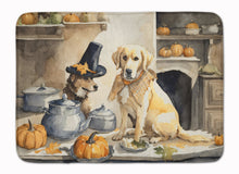 Load image into Gallery viewer, Yellow Lab Fall Kitchen Pumpkins Memory Foam Kitchen Mat