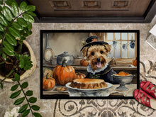Load image into Gallery viewer, Lakeland Terrier Fall Kitchen Pumpkins Doormat -  18x27 Decorative Floor Mat – Indoor/Outdoor Rug