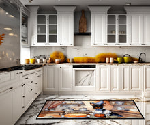 Load image into Gallery viewer, Miniature Pinscher Fall Kitchen Pumpkins Runner Mat 28x58