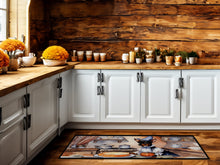 Load image into Gallery viewer, Miniature Pinscher Fall Kitchen Pumpkins Runner Mat 28x58