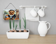 Load image into Gallery viewer, Norfolk Terrier Fall Kitchen Pumpkins Wall or Door Hanging Prints