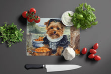 Load image into Gallery viewer, Norfolk Terrier Fall Kitchen Pumpkins Glass Cutting Boards – Durable, Decorative Kitchen Art Large