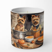 Load image into Gallery viewer, Norwich Terrier Fall Kitchen Pumpkins Decorative Soy Candle