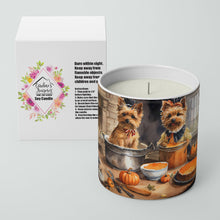 Load image into Gallery viewer, Norwich Terrier Fall Kitchen Pumpkins Decorative Soy Candle