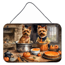 Load image into Gallery viewer, Norwich Terrier Fall Kitchen Pumpkins Wall or Door Hanging Prints