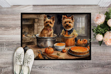 Load image into Gallery viewer, Norwich Terrier Fall Kitchen Pumpkins Doormat -  18x27 Decorative Floor Mat – Indoor/Outdoor Rug
