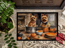 Load image into Gallery viewer, Norwich Terrier Fall Kitchen Pumpkins Doormat -  18x27 Decorative Floor Mat – Indoor/Outdoor Rug