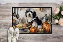 Load image into Gallery viewer, Old English Sheepdog Fall Kitchen Pumpkins Doormat - 24x36 Decorative Floor Mat – Indoor/Outdoor Rug with Artistic Flair