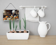Load image into Gallery viewer, Old English Sheepdog Fall Kitchen Pumpkins Wall or Door Hanging Prints