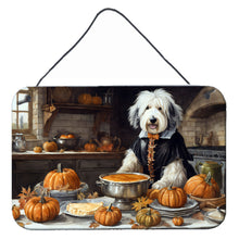 Load image into Gallery viewer, Old English Sheepdog Fall Kitchen Pumpkins Wall or Door Hanging Prints