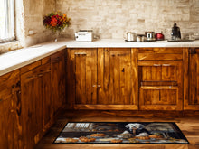 Load image into Gallery viewer, Old English Sheepdog Fall Kitchen Pumpkins Runner Mat 28x58