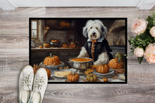 Load image into Gallery viewer, Old English Sheepdog Fall Kitchen Pumpkins Doormat - 24x36 Decorative Floor Mat – Indoor/Outdoor Rug with Artistic Flair