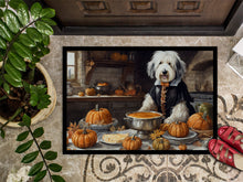 Load image into Gallery viewer, Old English Sheepdog Fall Kitchen Pumpkins Doormat - 24x36 Decorative Floor Mat – Indoor/Outdoor Rug with Artistic Flair