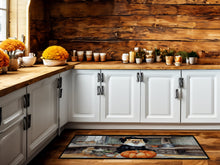 Load image into Gallery viewer, Pomeranian Fall Kitchen Pumpkins Runner Mat 28x58