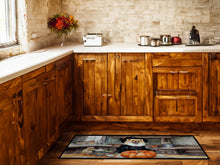 Load image into Gallery viewer, Pomeranian Fall Kitchen Pumpkins Runner Mat 28x58
