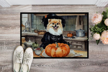 Load image into Gallery viewer, Pomeranian Fall Kitchen Pumpkins Doormat -  18x27 Decorative Floor Mat – Indoor/Outdoor Rug
