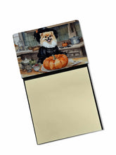 Load image into Gallery viewer, Pomeranian Fall Kitchen Pumpkins Sticky Note Holder- Refiilable Desk Accessory Note Pad