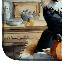 Load image into Gallery viewer, Pomeranian Fall Kitchen Pumpkins Dish Drying Mat