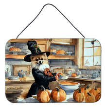 Load image into Gallery viewer, Pomeranian Fall Kitchen Pumpkins Wall or Door Hanging Prints