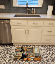 Load image into Gallery viewer, Pomeranian Fall Kitchen Pumpkins Memory Foam Kitchen Mat