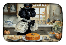 Load image into Gallery viewer, Poodle Fall Kitchen Pumpkins Dish Drying Mat