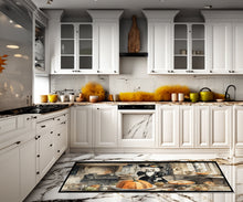 Load image into Gallery viewer, Poodle Fall Kitchen Pumpkins Runner Mat 28x58