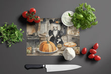 Load image into Gallery viewer, Poodle Fall Kitchen Pumpkins Glass Cutting Boards – Durable, Decorative Kitchen Art Large