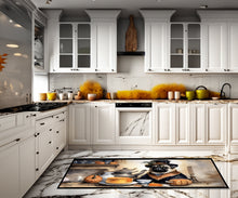 Load image into Gallery viewer, Pug Fall Kitchen Pumpkins Runner Mat 28x58