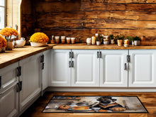 Load image into Gallery viewer, Pug Fall Kitchen Pumpkins Runner Mat 28x58