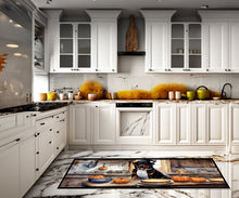 Load image into Gallery viewer, Rottweiler Fall Kitchen Pumpkins Runner Mat 28x58