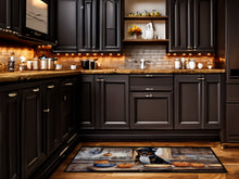 Load image into Gallery viewer, Rottweiler Fall Kitchen Pumpkins Runner Mat 28x58