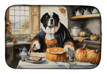 Load image into Gallery viewer, Saint Bernard Fall Kitchen Pumpkins Dish Drying Mat