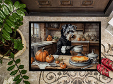 Load image into Gallery viewer, Schnauzer Fall Kitchen Pumpkins Doormat - 24x36 Decorative Floor Mat – Indoor/Outdoor Rug with Artistic Flair