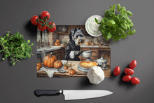 Load image into Gallery viewer, Schnauzer Fall Kitchen Pumpkins Glass Cutting Boards – Durable, Decorative Kitchen Art Large