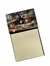 Load image into Gallery viewer, Schnauzer Fall Kitchen Pumpkins Sticky Note Holder- Refiilable Desk Accessory Note Pad