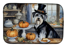 Load image into Gallery viewer, Schnauzer Fall Kitchen Pumpkins Dish Drying Mat