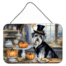 Load image into Gallery viewer, Schnauzer Fall Kitchen Pumpkins Wall or Door Hanging Prints