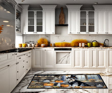 Load image into Gallery viewer, Schnauzer Fall Kitchen Pumpkins Runner Mat 28x58