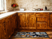 Load image into Gallery viewer, Schnauzer Fall Kitchen Pumpkins Runner Mat 28x58