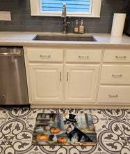 Load image into Gallery viewer, Schnauzer Fall Kitchen Pumpkins Memory Foam Kitchen Mat
